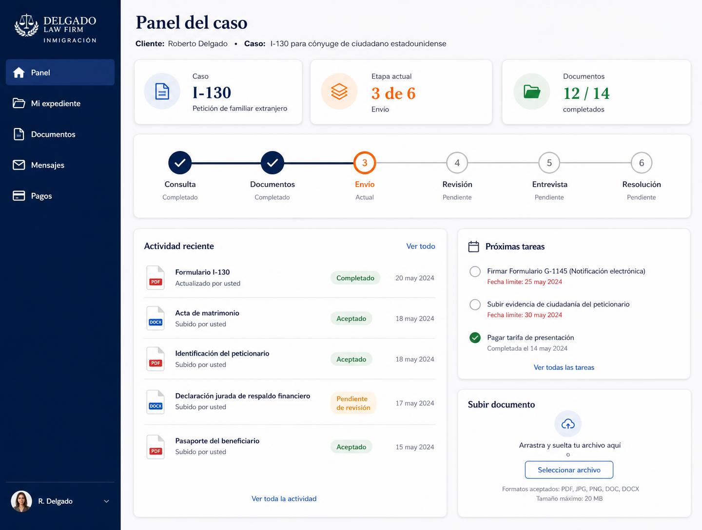 Concepto de referencia: portal privado