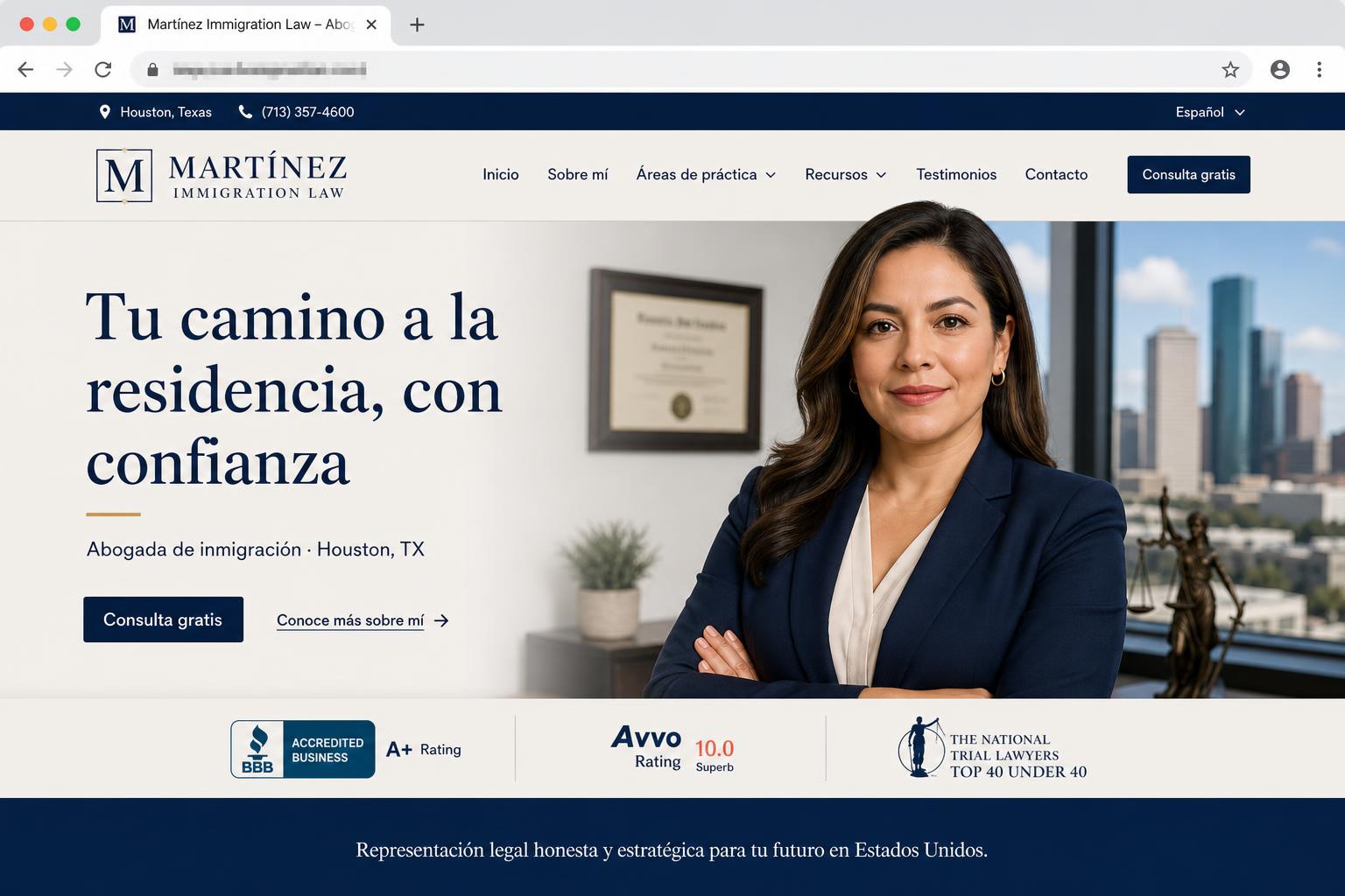 Vista de referencia de Martínez Immigration Law · Houston