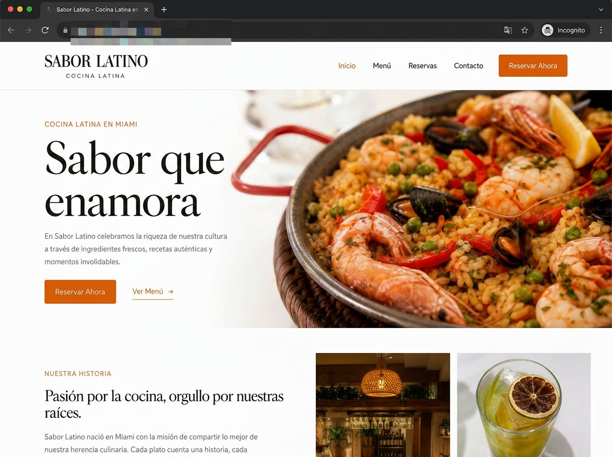 Vista de referencia de Sabor Latino Restaurant · Miami